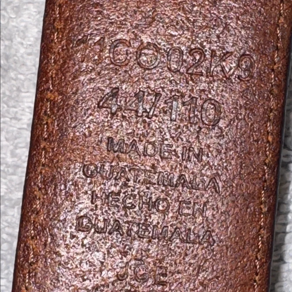Columbia Brown Leather Belt men’s size 44 double‎ loop